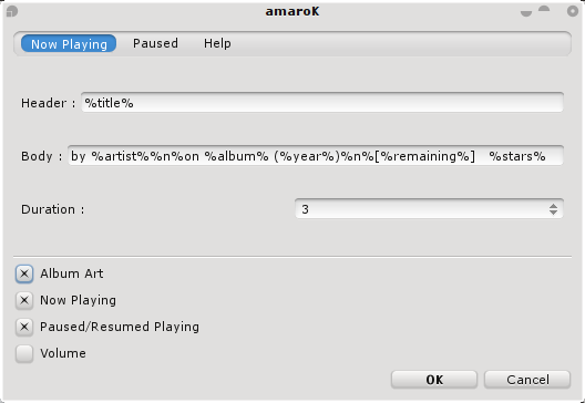 Configuration Dialog